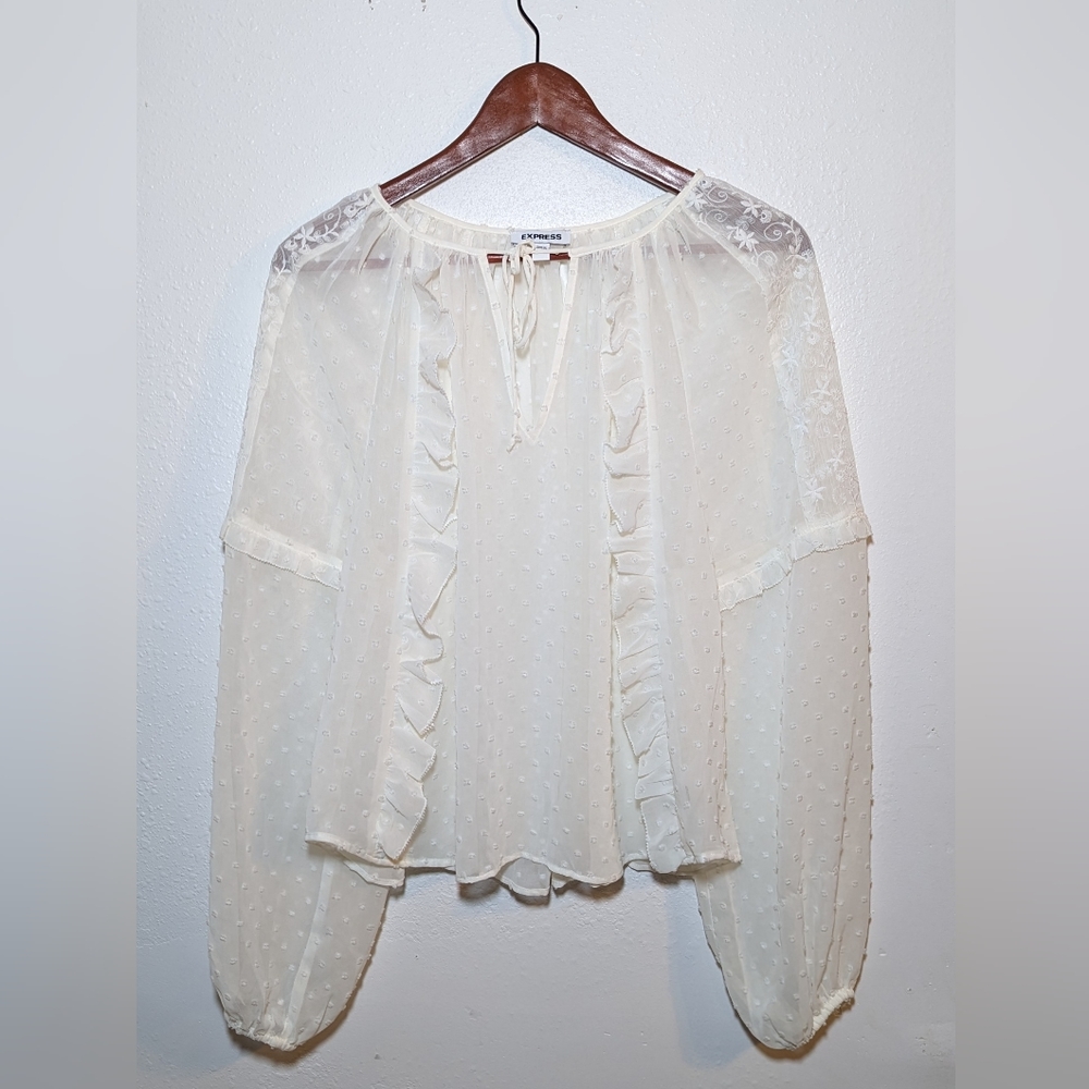 Express, XS long sleeve shirt, Lace